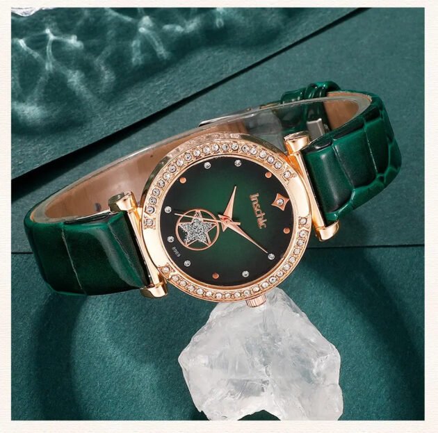 green luxury watch
