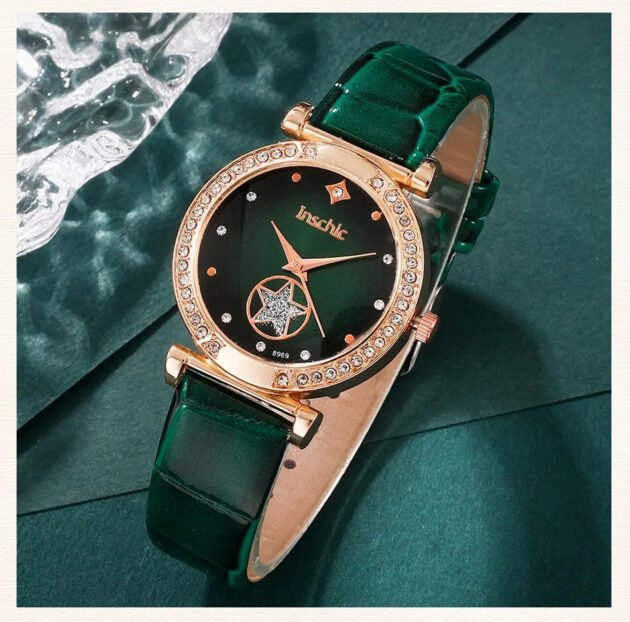 green luxury watch