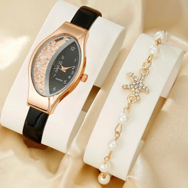 leather luxury watch set